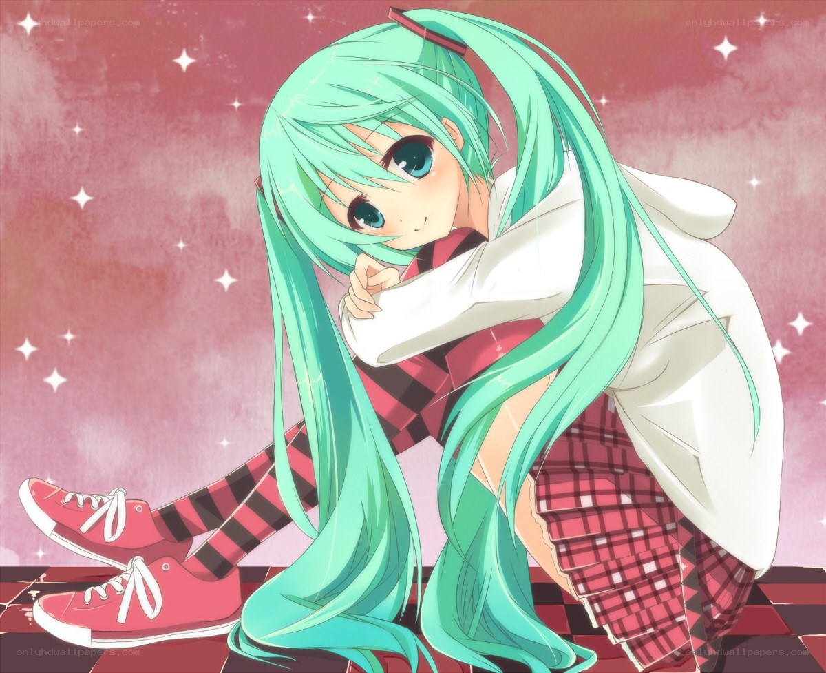 Miku in a starry night