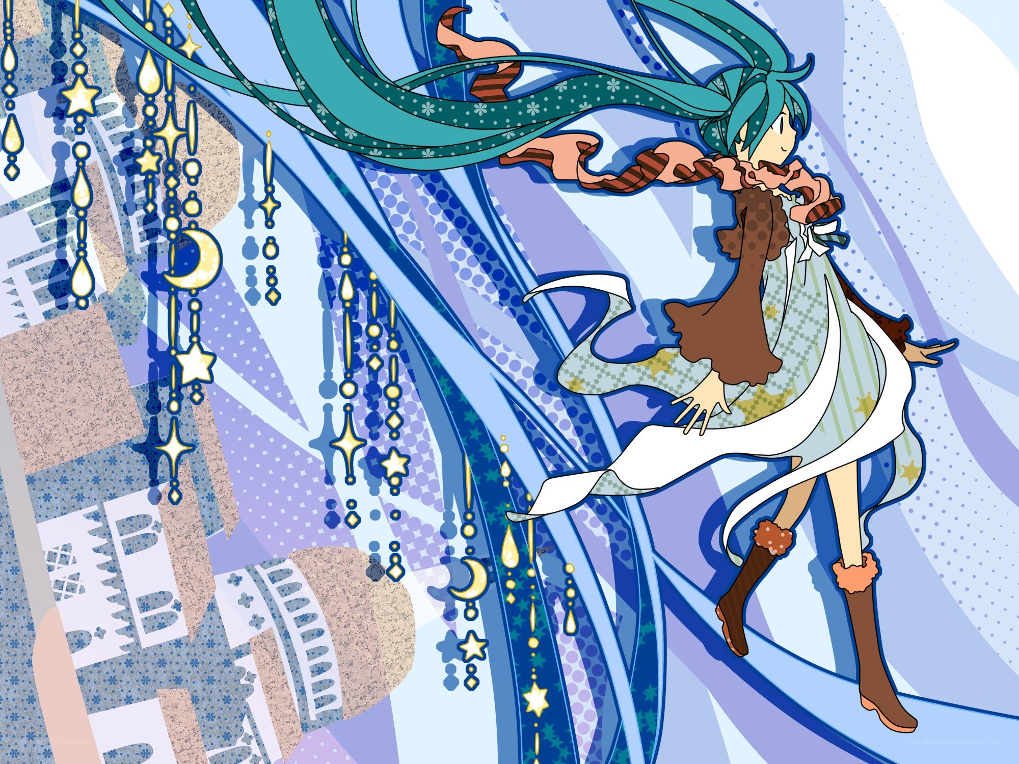 Miku in a starry night