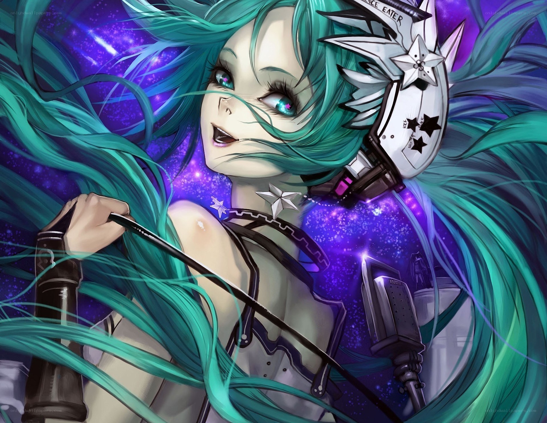 Miku in a starry night