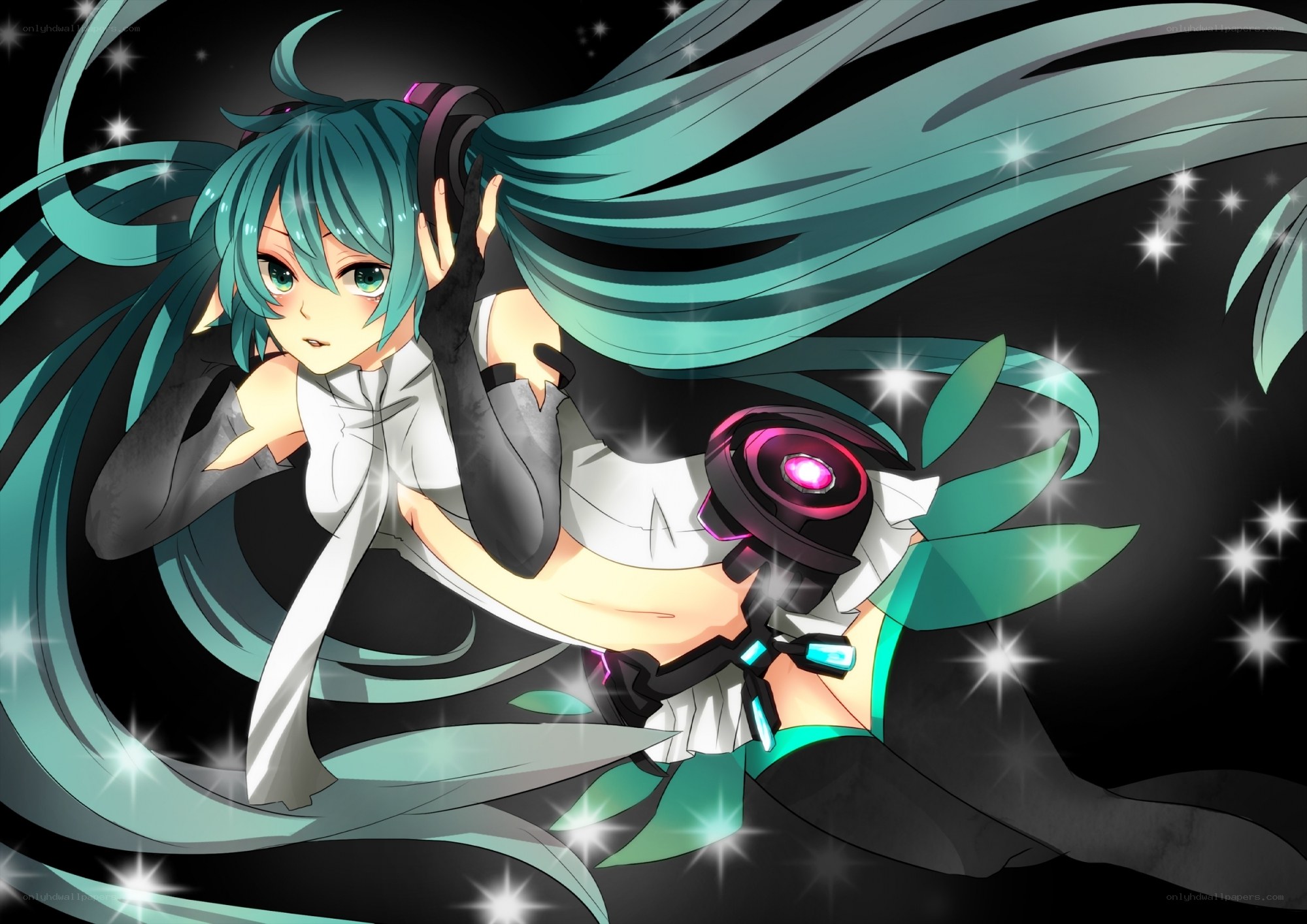 Miku in a starry night