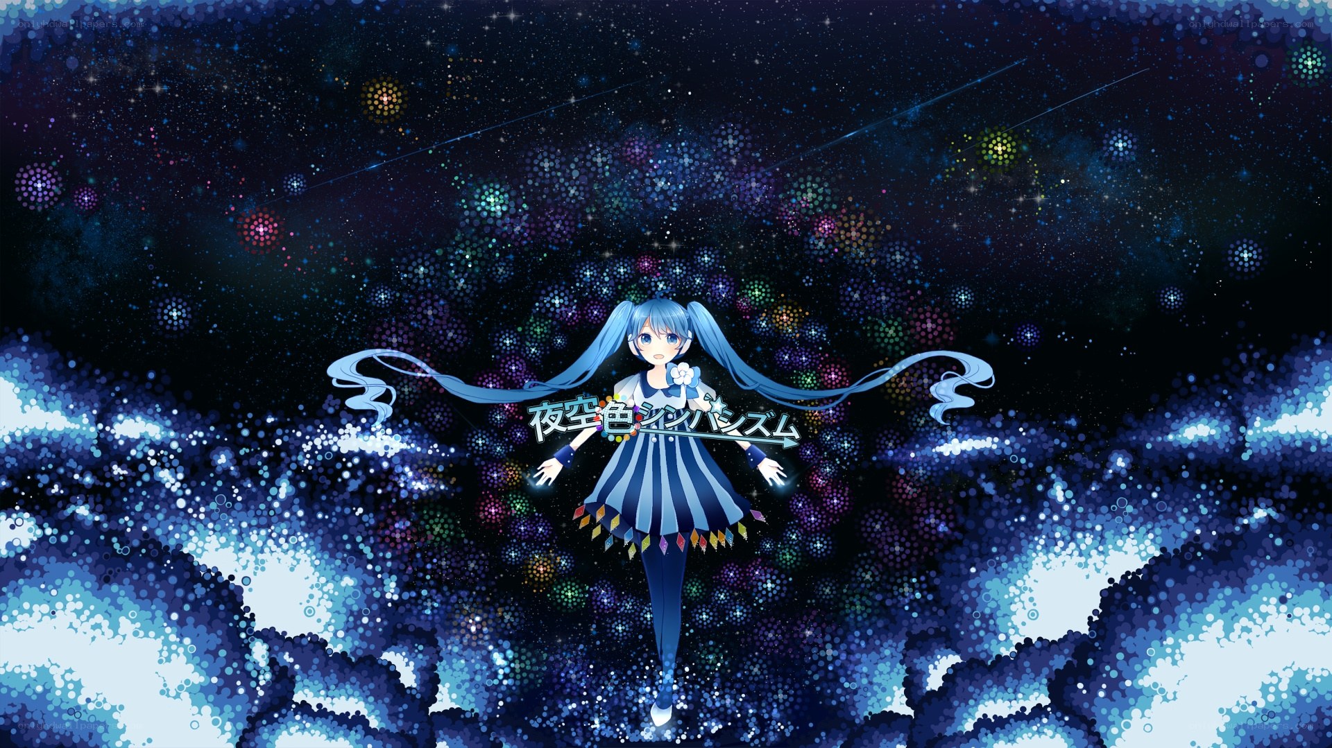 Miku in a starry night