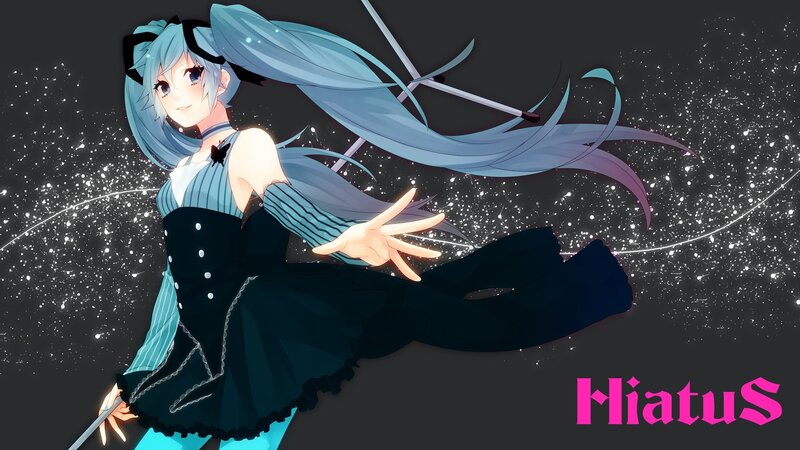 Miku in a starry night