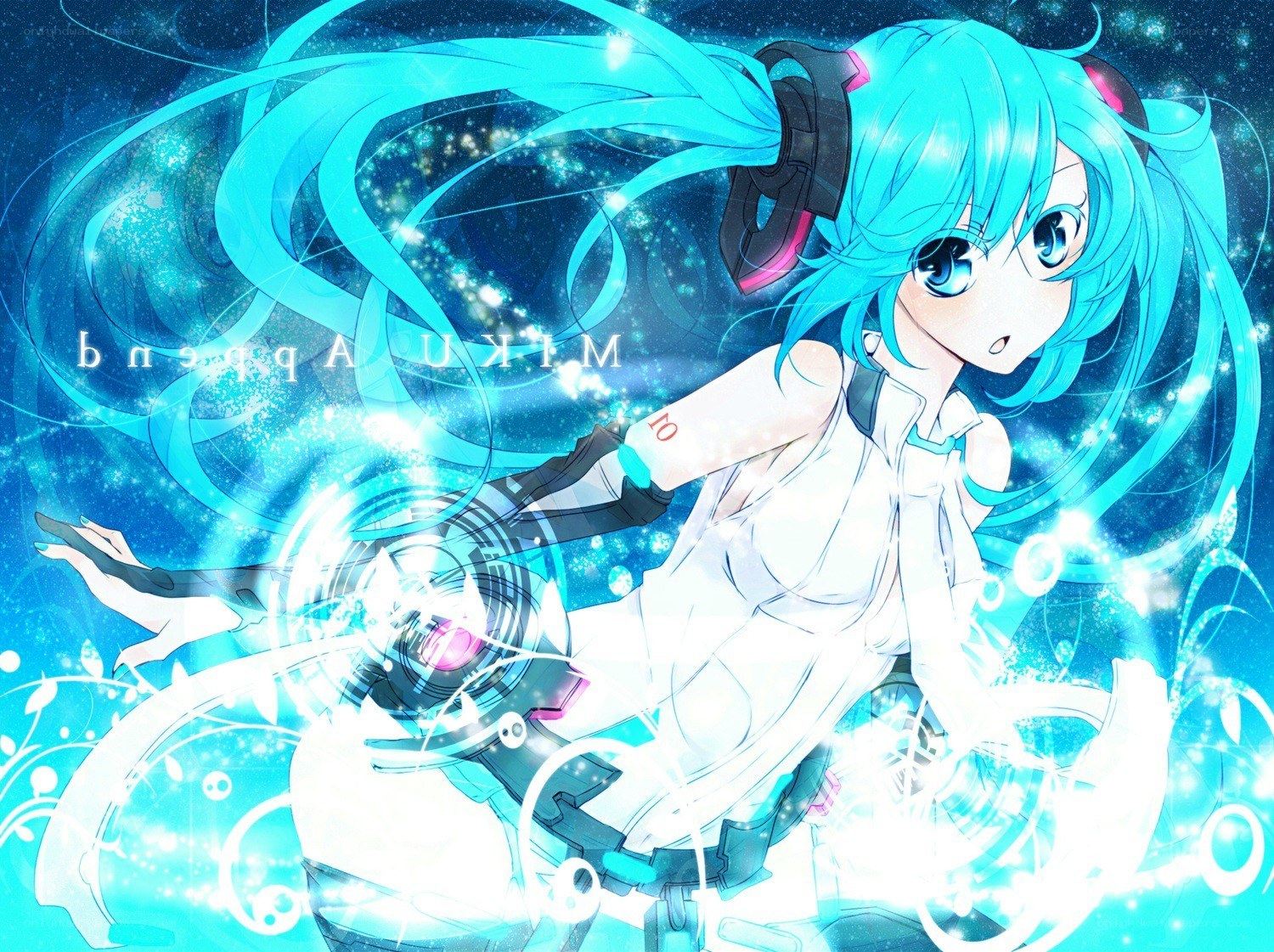 Miku in a starry sky