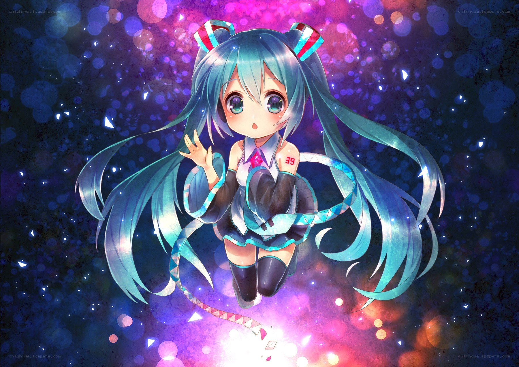 Miku in a starry sky