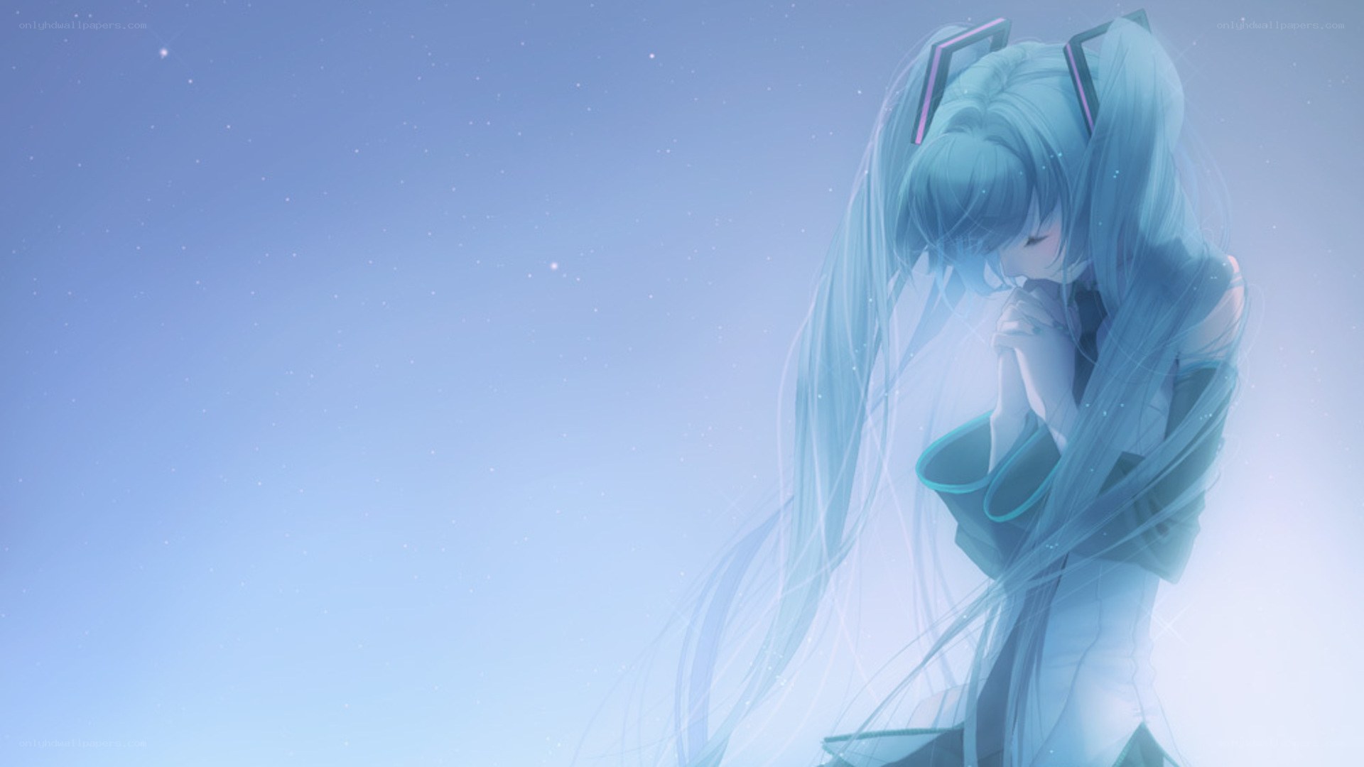 Miku in a starry sky