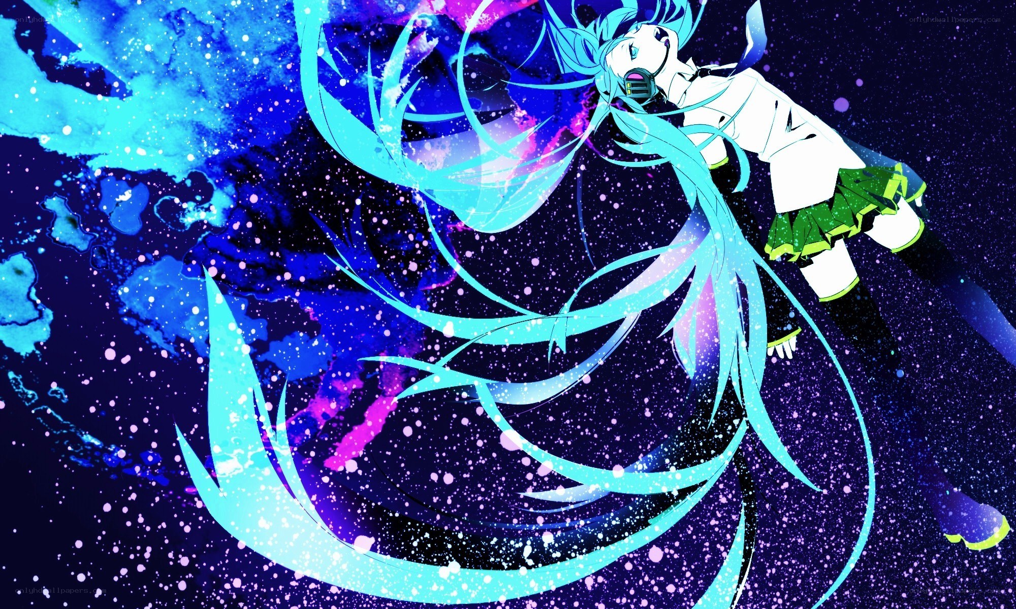 Miku in a starry sky