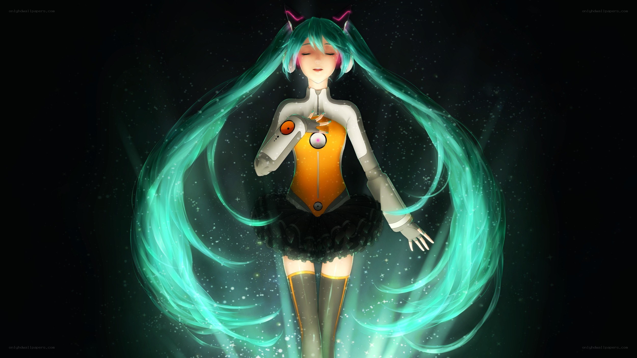 Miku in a starry space