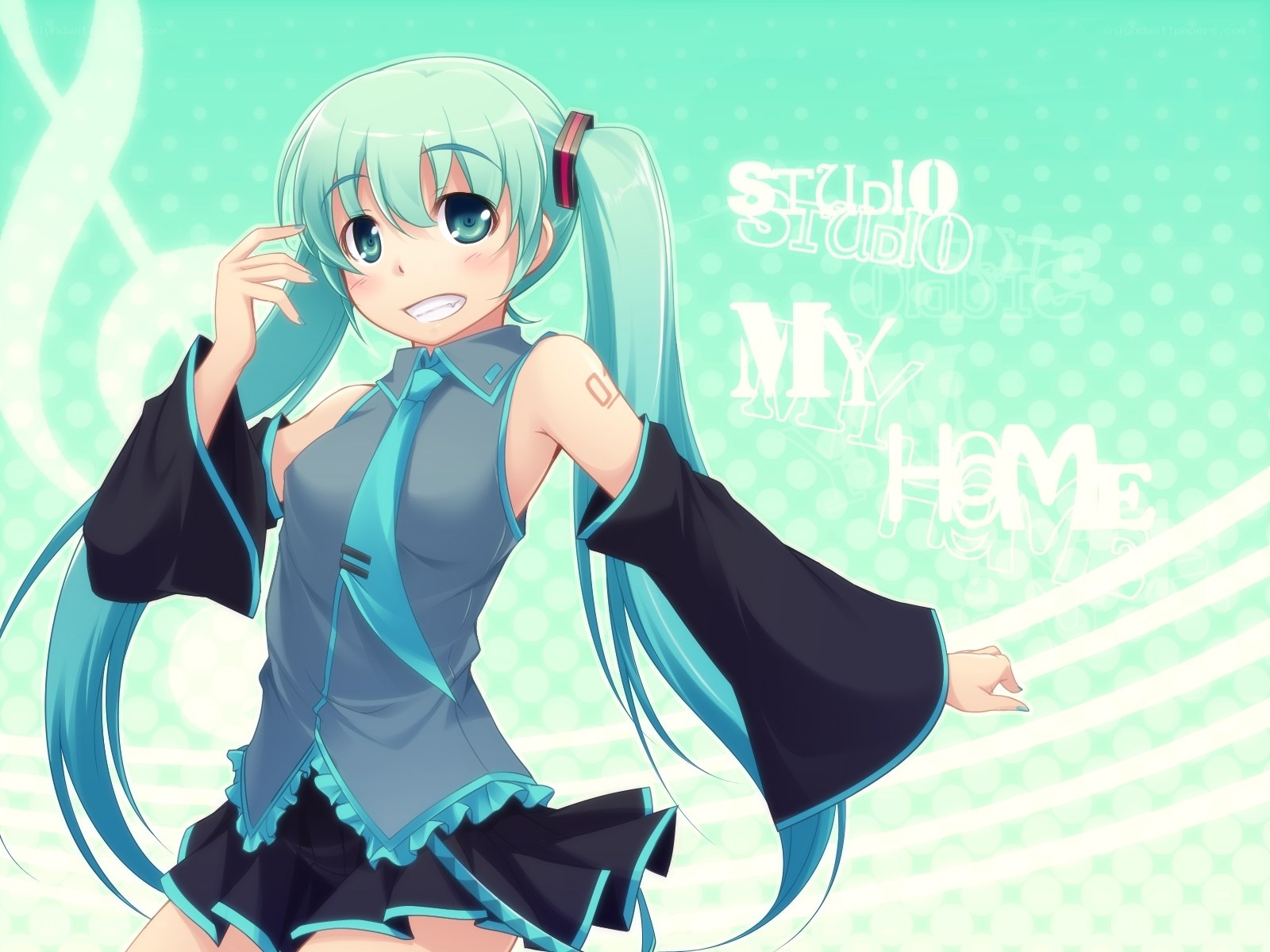Miku in a studio outfit