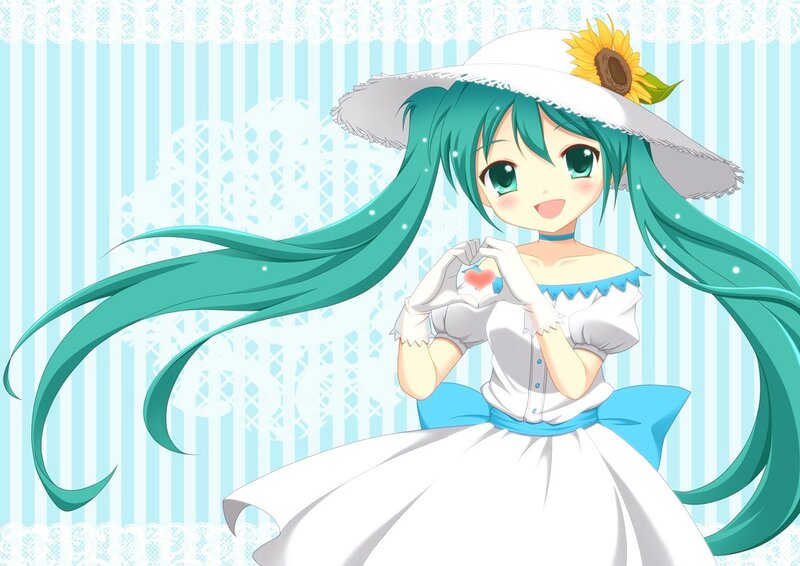 Miku in a sunflower hat