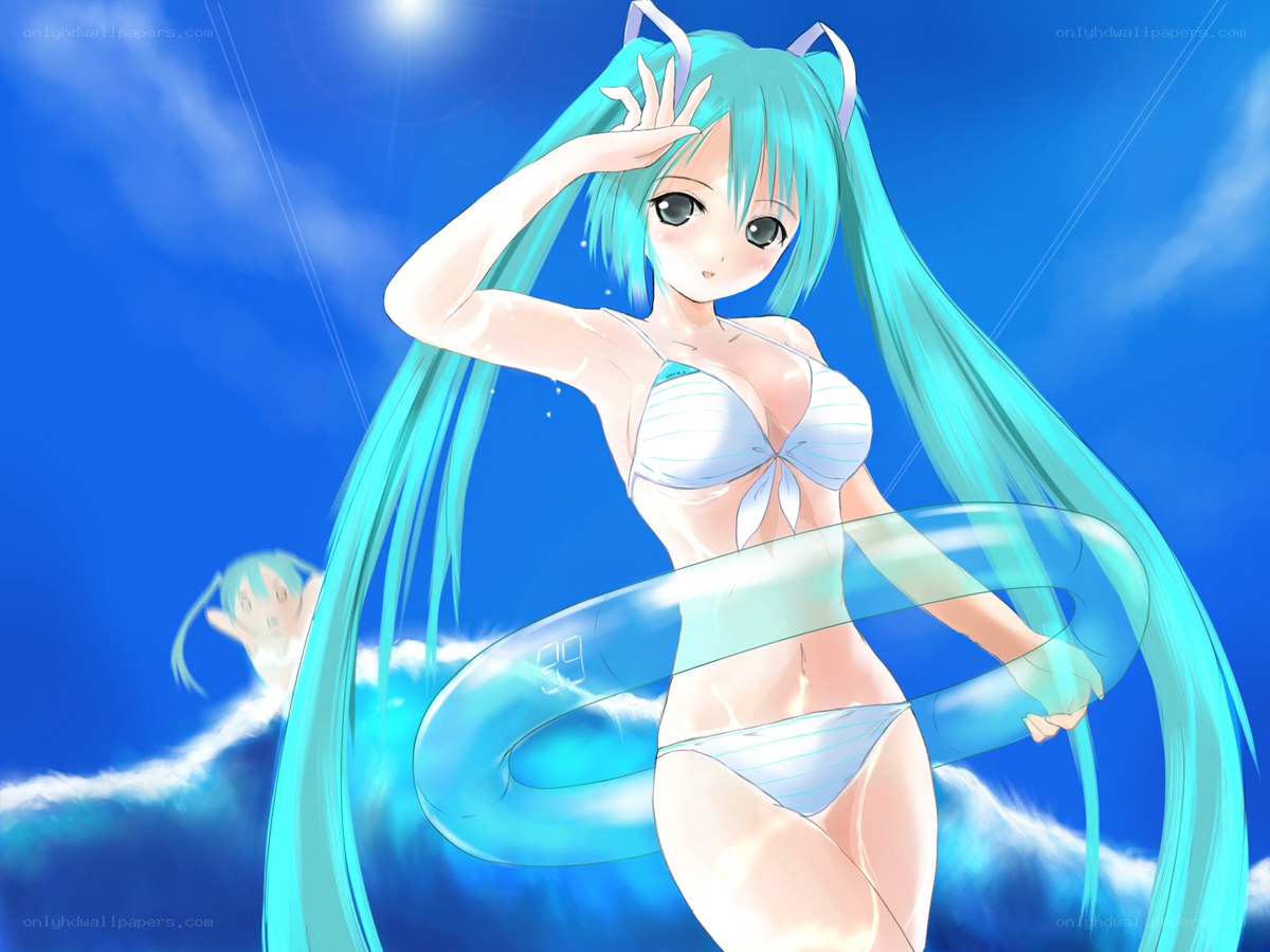 Miku in a swimsuit
