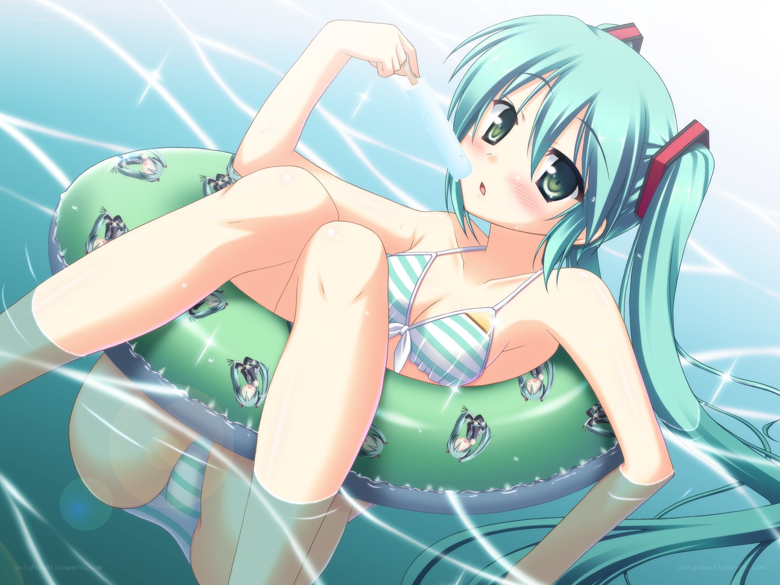 Miku in a swimsuit