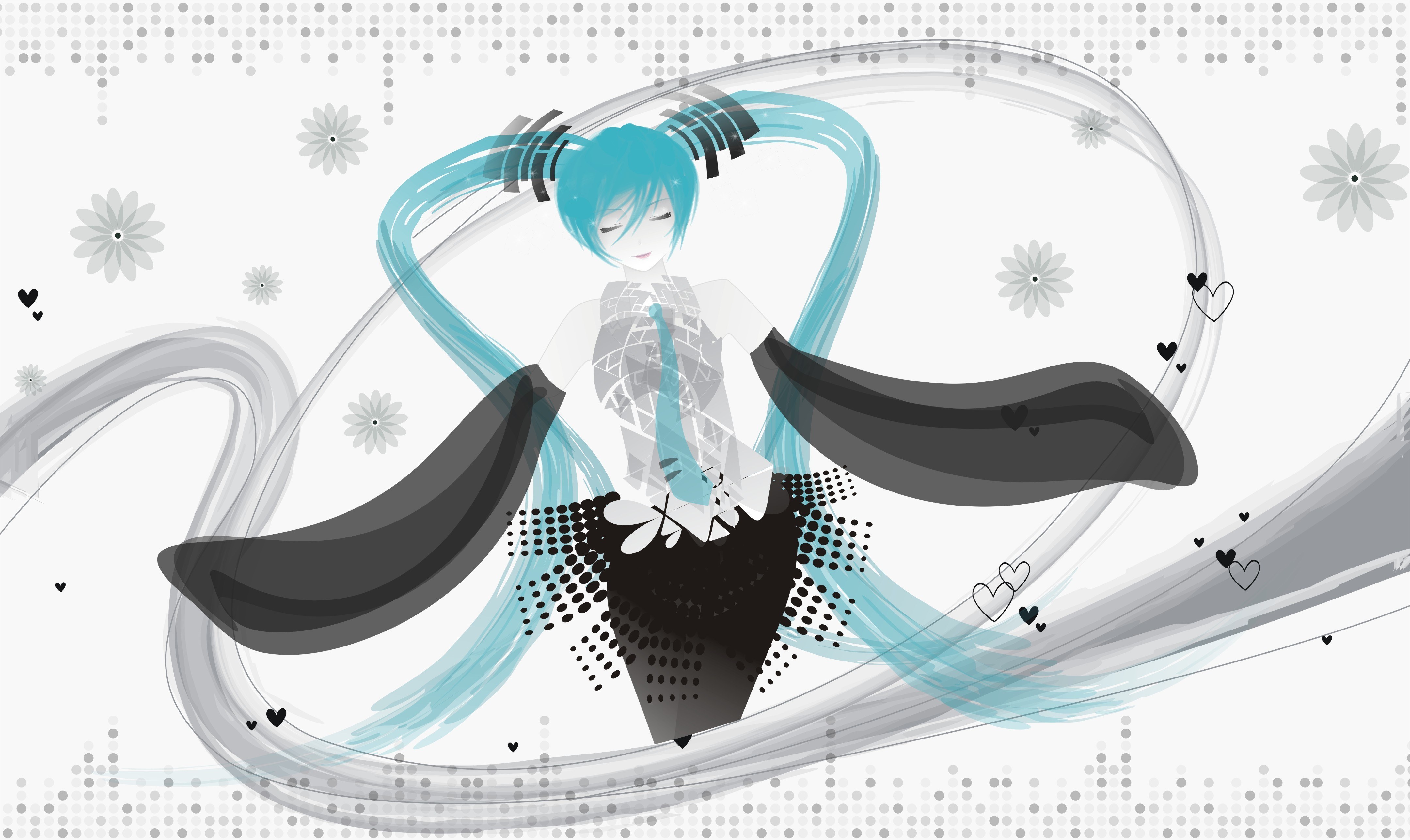 Miku in a swirling design