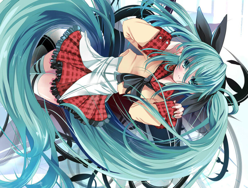 Miku in a swirling dress
