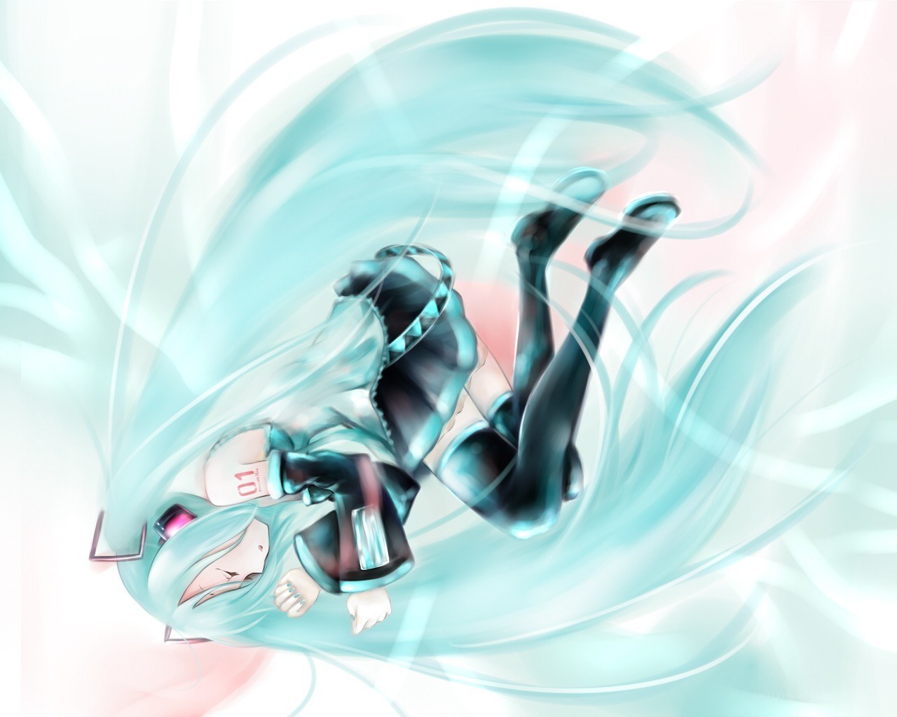 Miku in a swirling motion