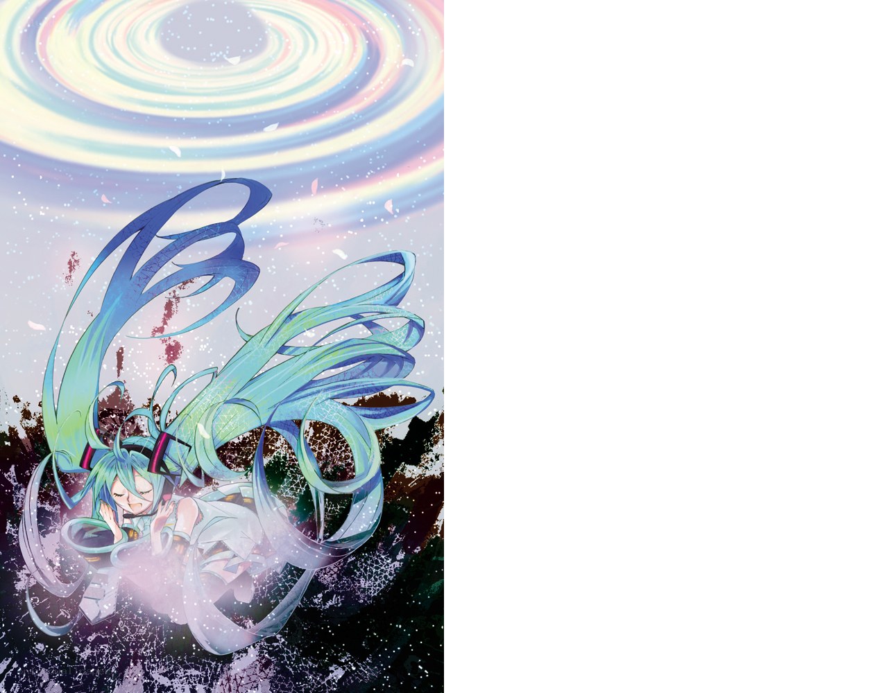 Miku in a swirling vortex