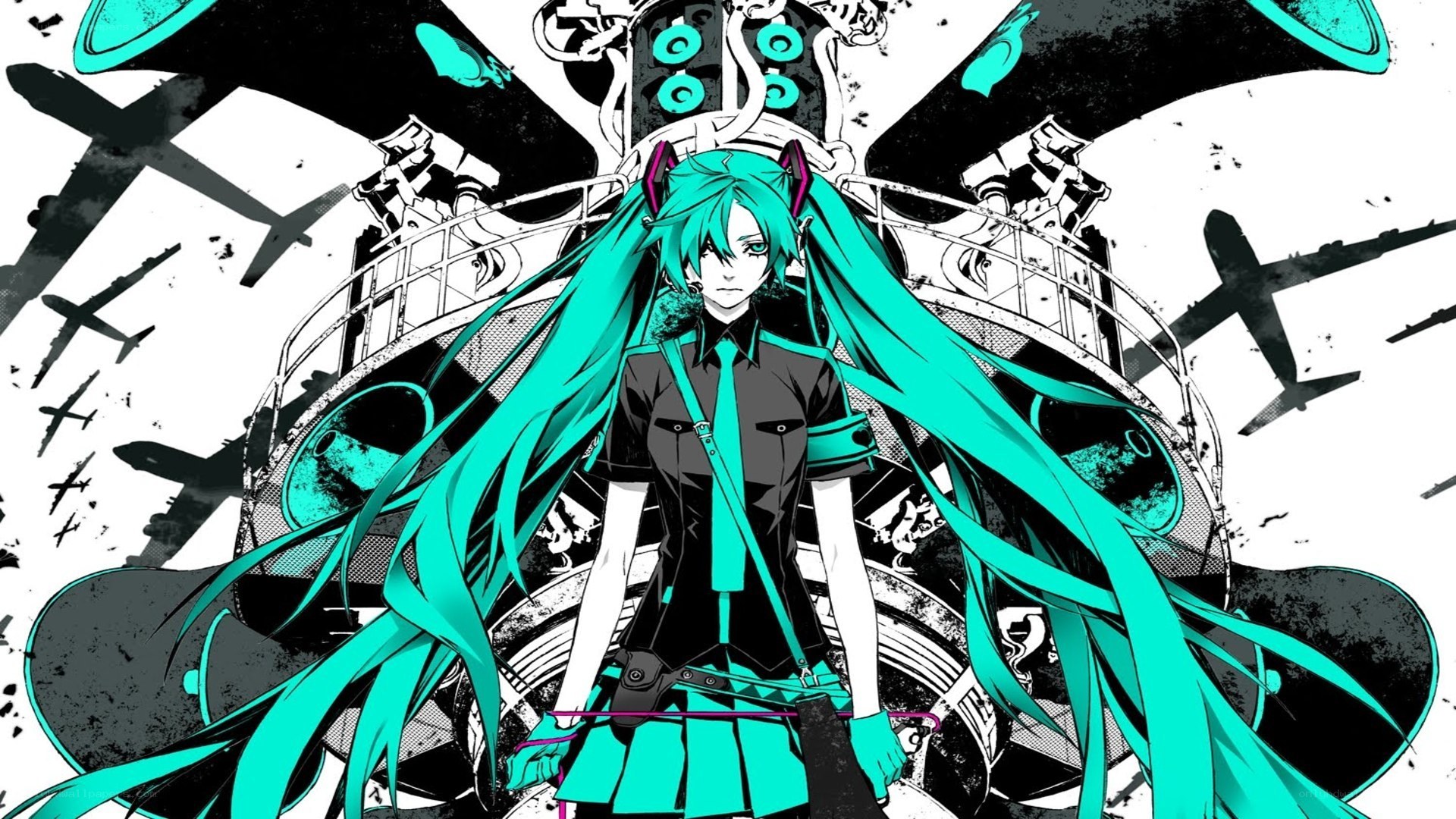 Miku in a war zone