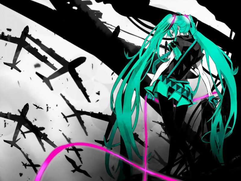 Miku in a war zone