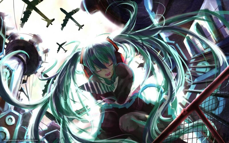 Miku in a war zone