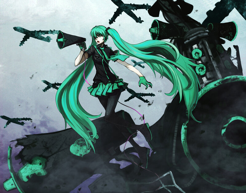 Miku in a war zone