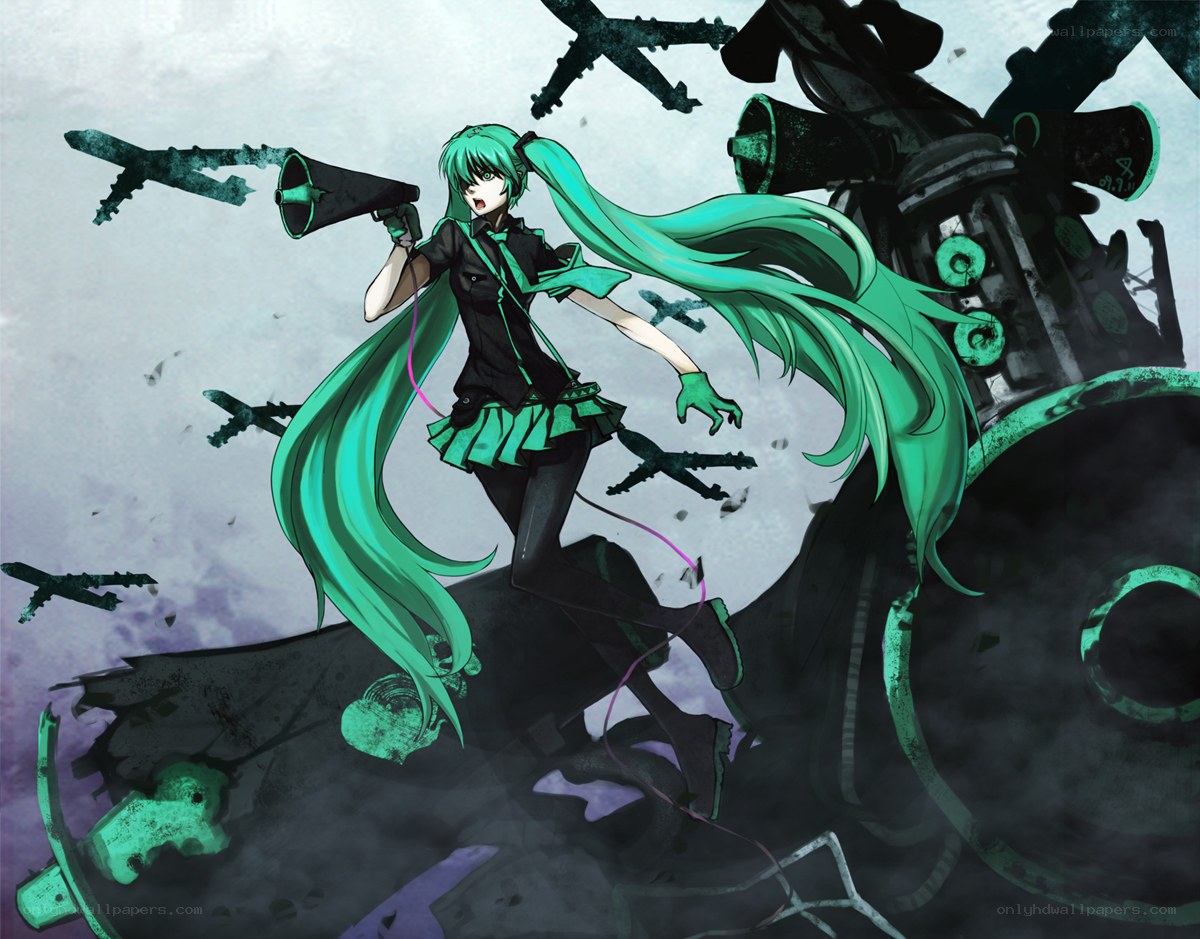 Miku in a war zone