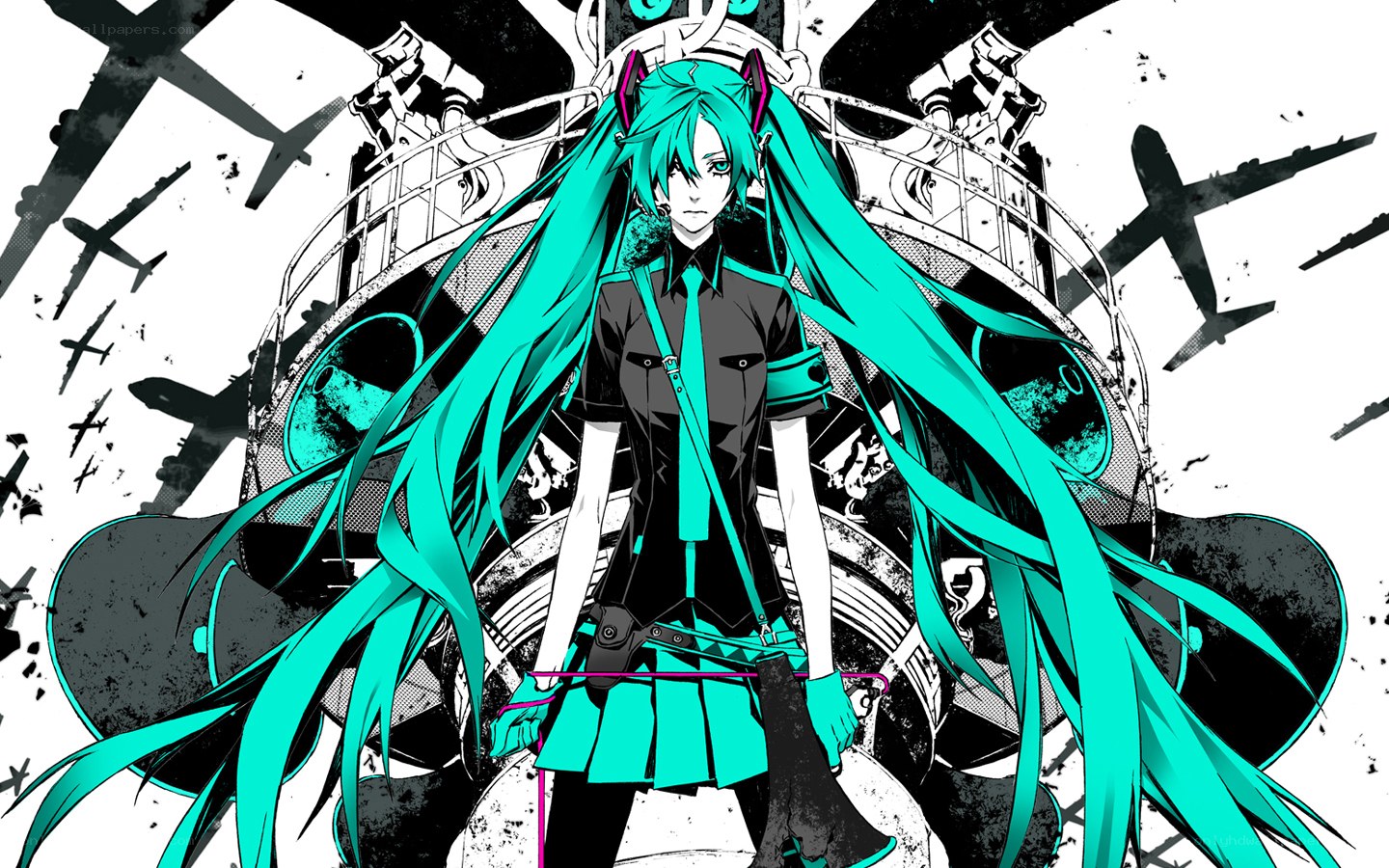Miku in a war zone
