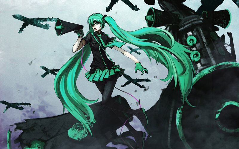 Miku in a war zone