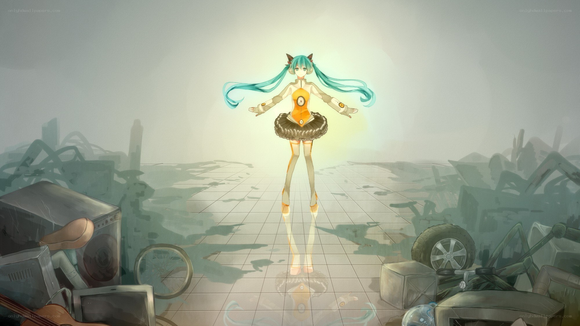 Miku in a wasteland