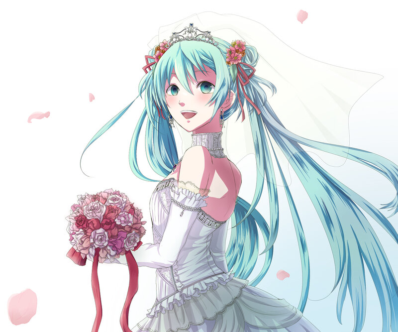 Miku in a wedding dress