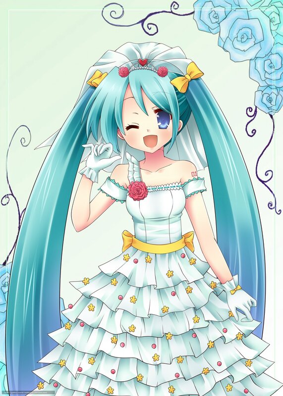 Miku in a wedding dress