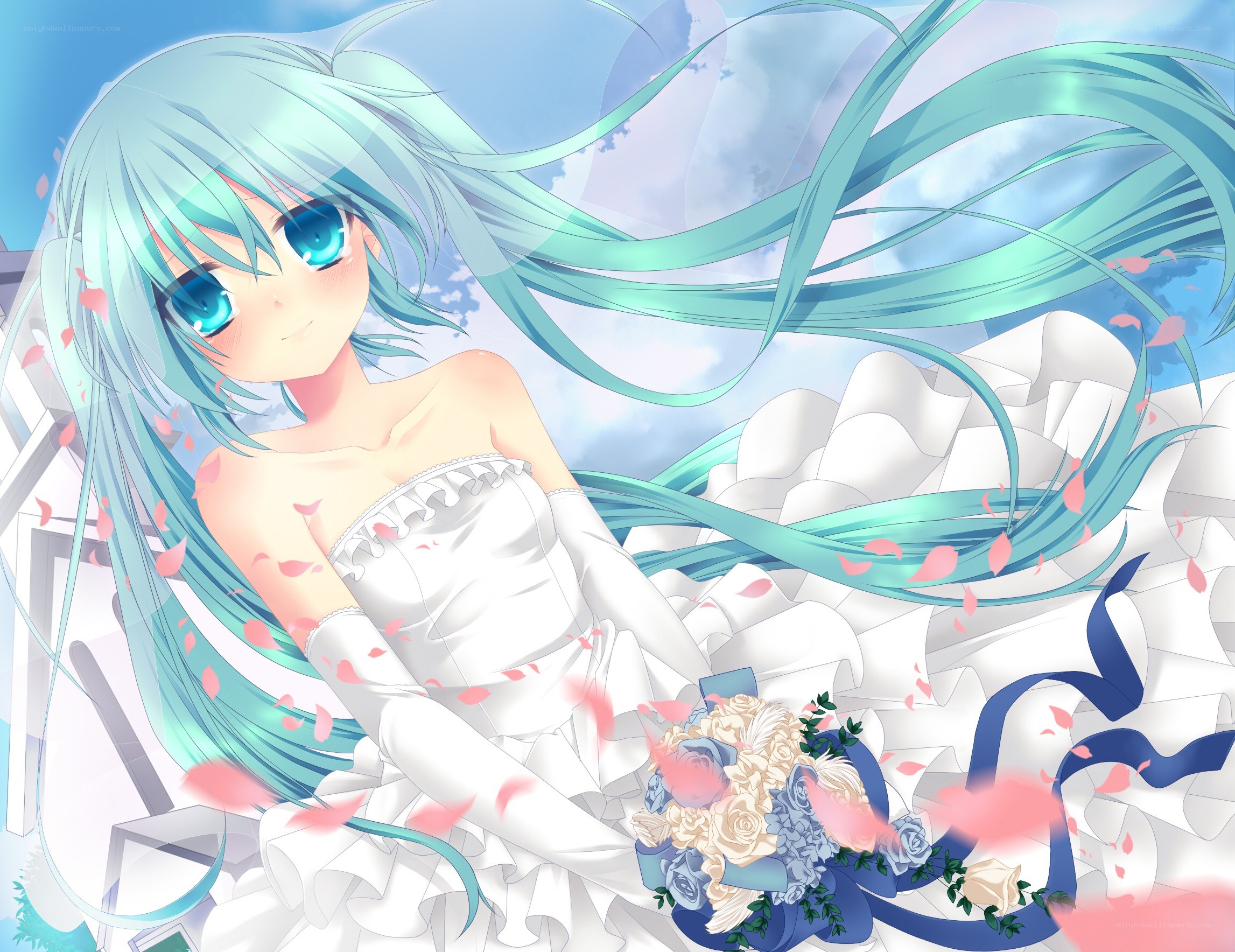 Miku in a wedding dress