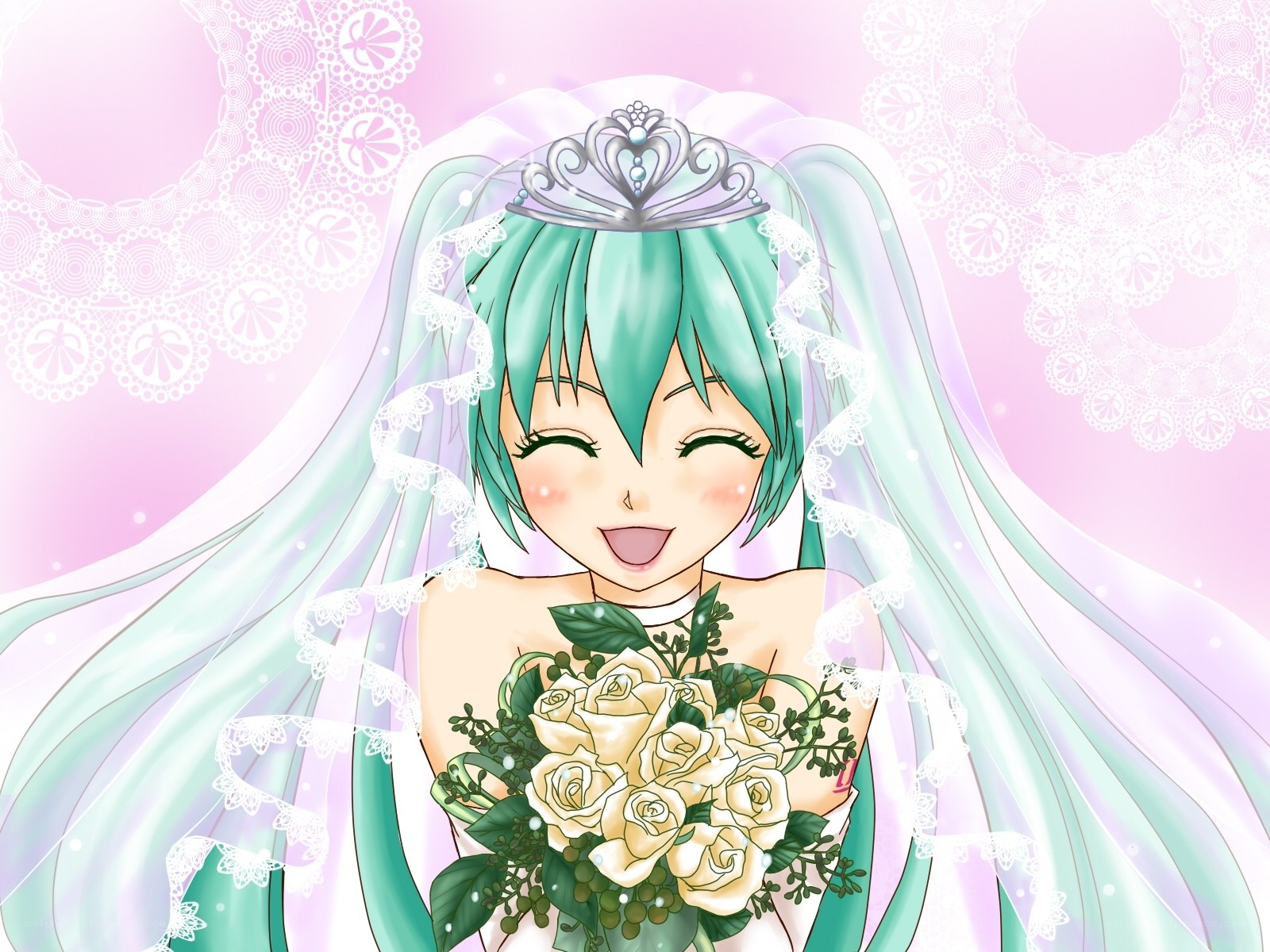 Miku in a wedding dress