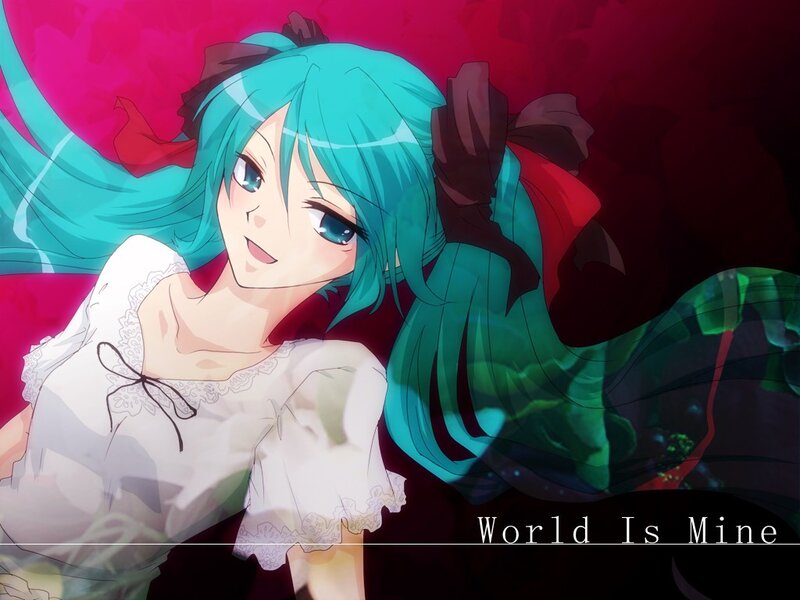 Miku in a white dress