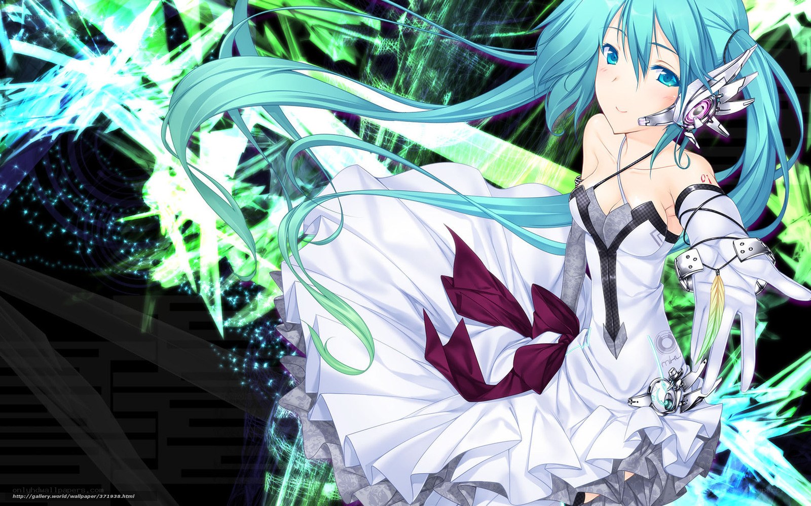 Miku in a white dress
