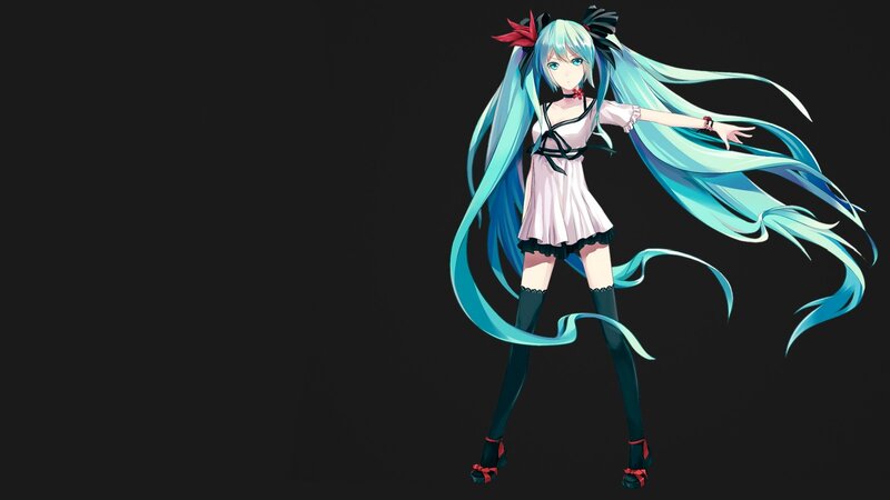 Miku in a white dress