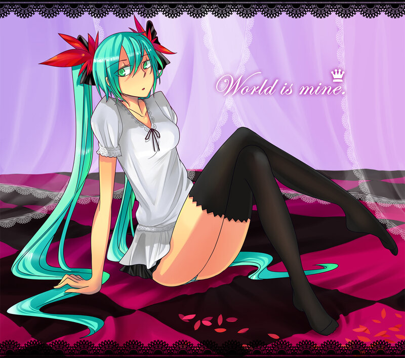 Miku in a white dress