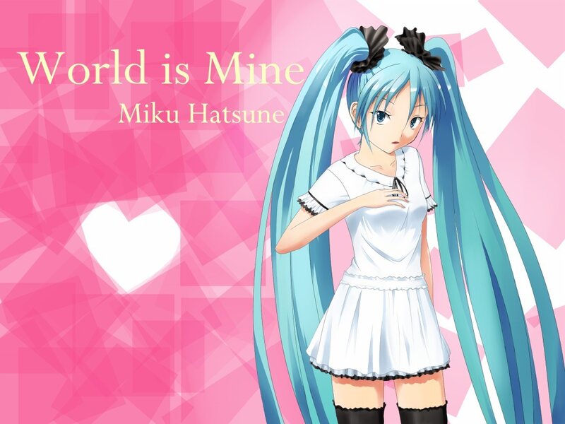 Miku in a white dress