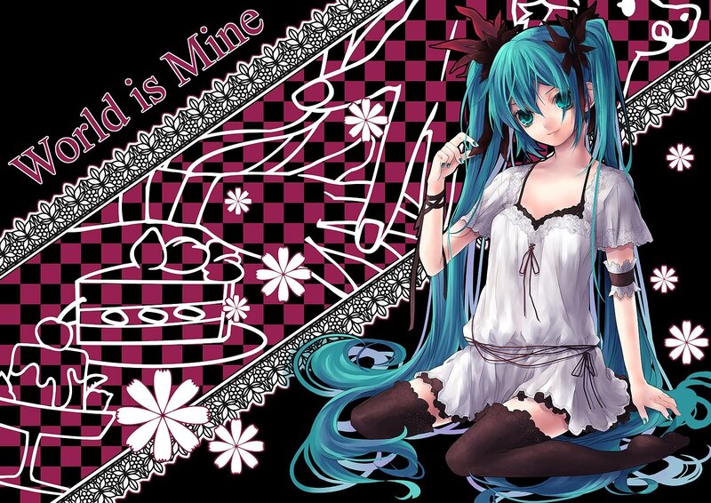 Miku in a white dress