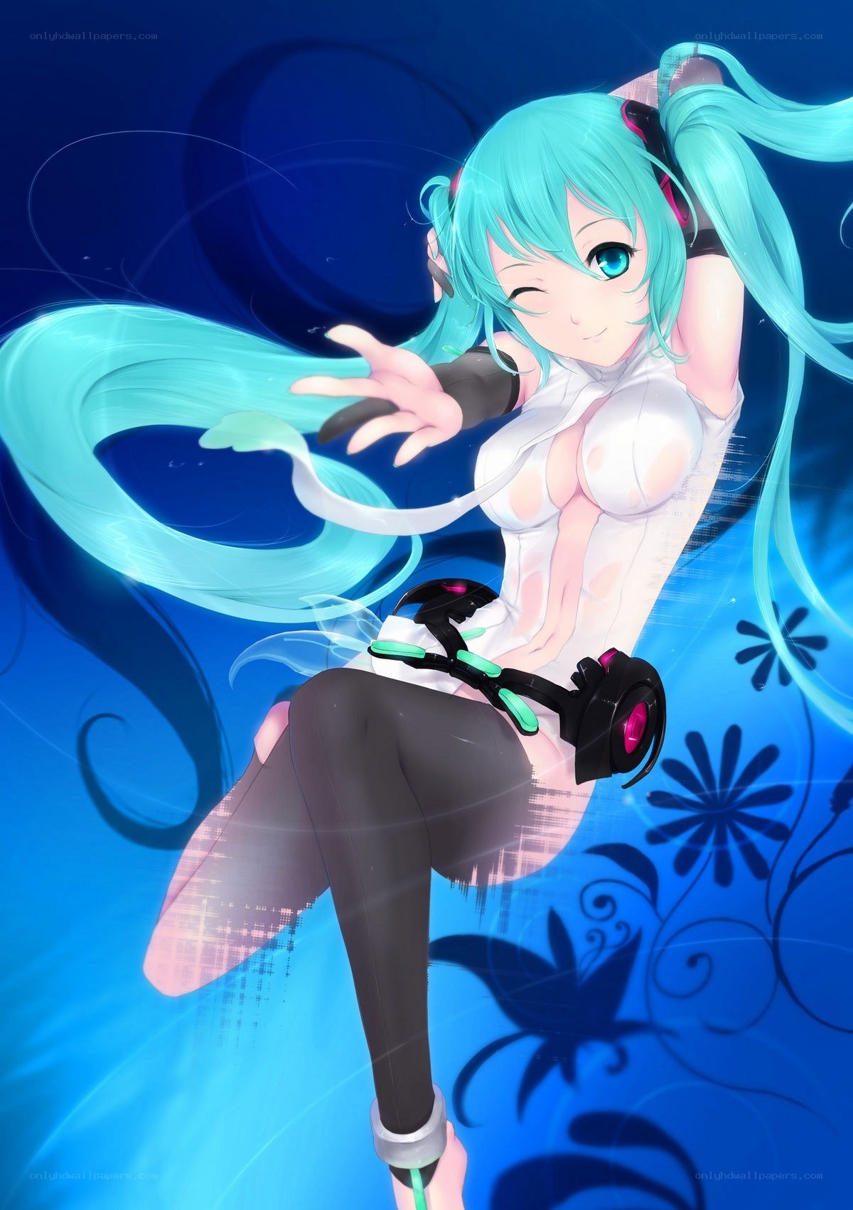 Miku in a white outfit
