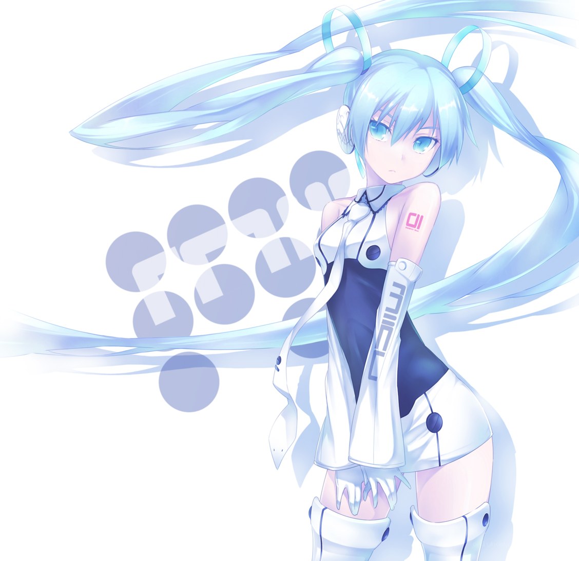 Miku in a white outfit