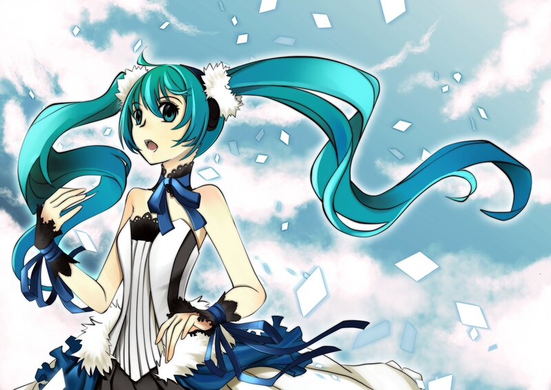 Miku in a winter dress