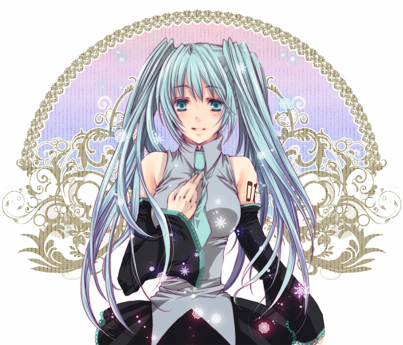 Miku in a winter dress