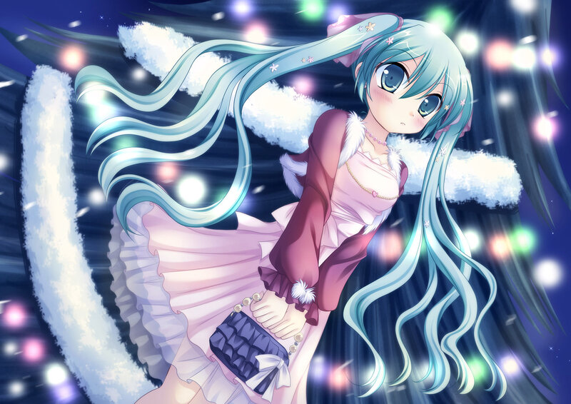 Miku in a winter dress