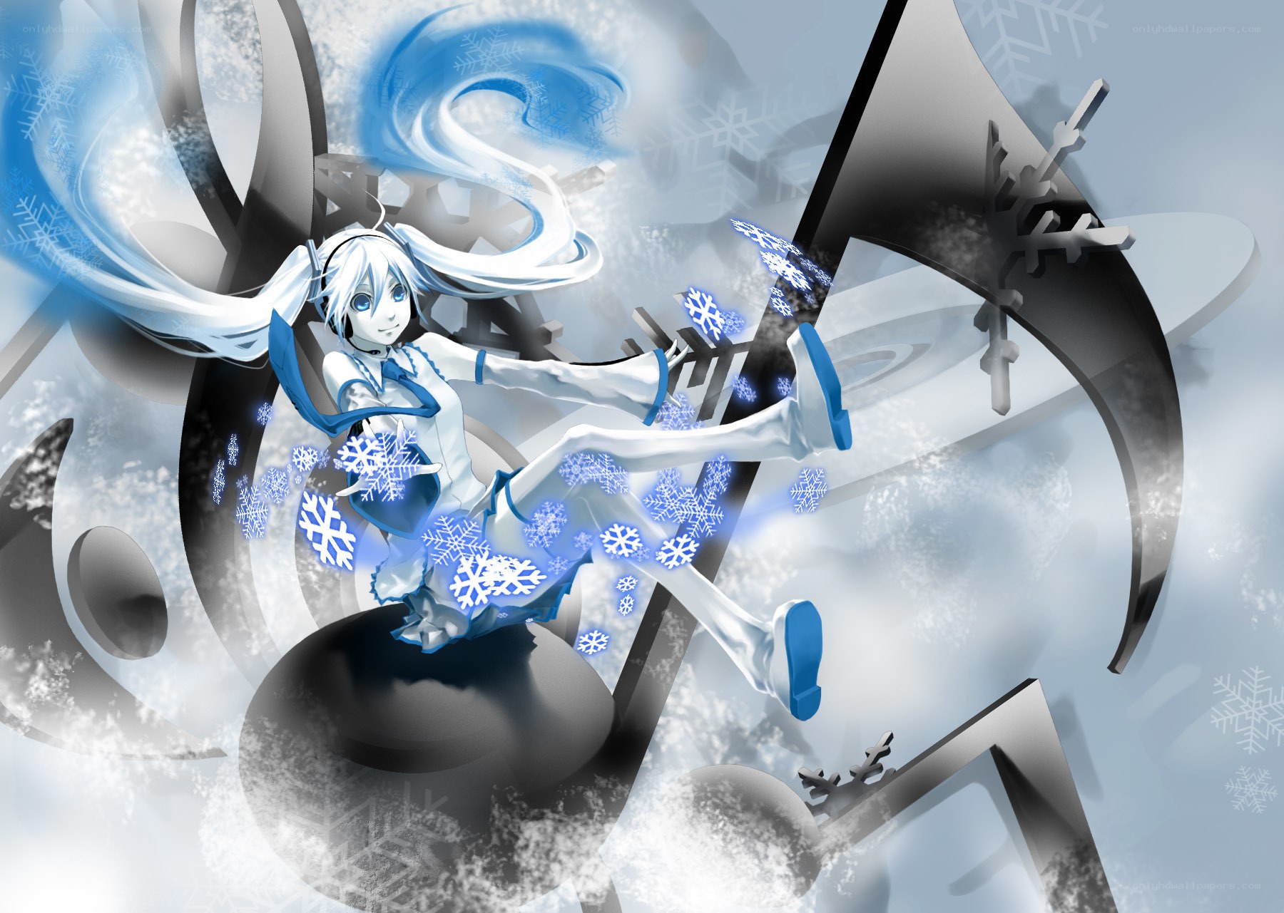Miku in a winter scene