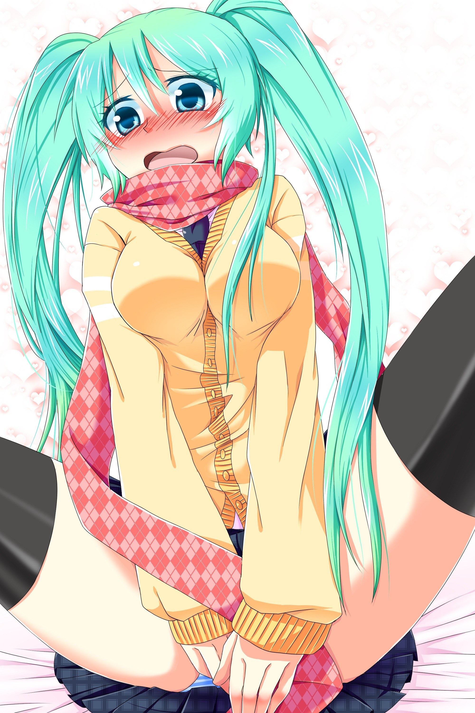 Miku in a yellow sweater