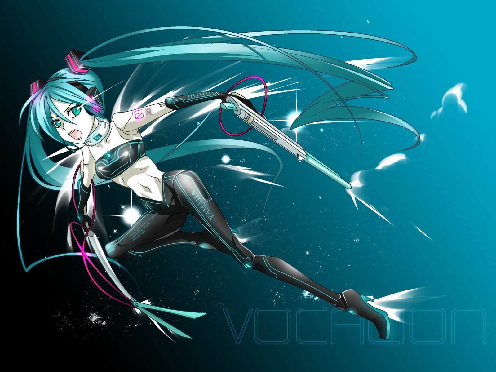 Miku in action pose