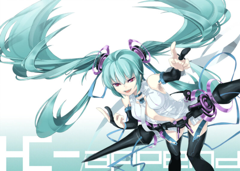 Miku in action pose