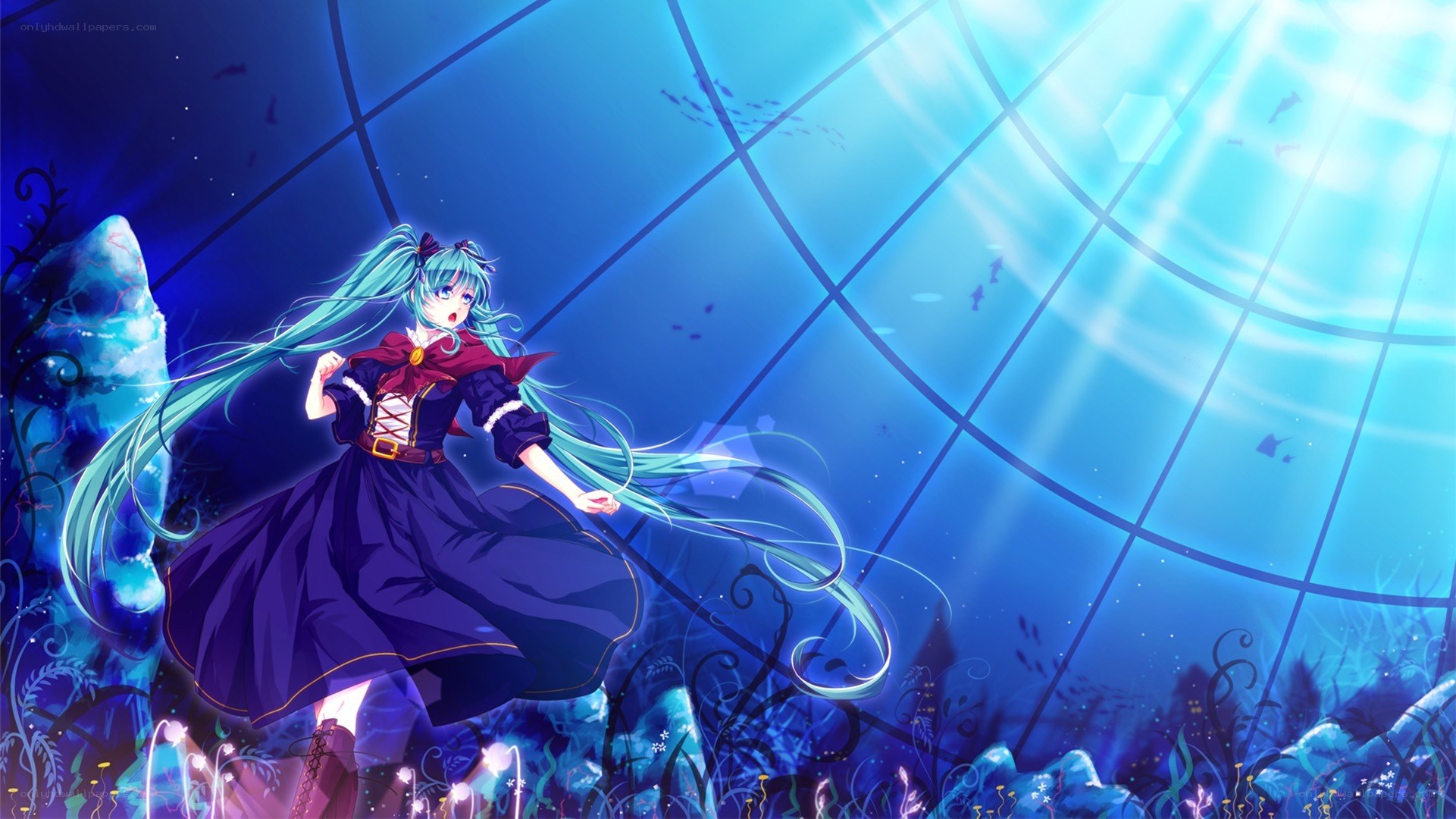 Miku in an underwater dome