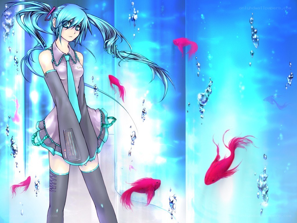Miku in an underwater scene