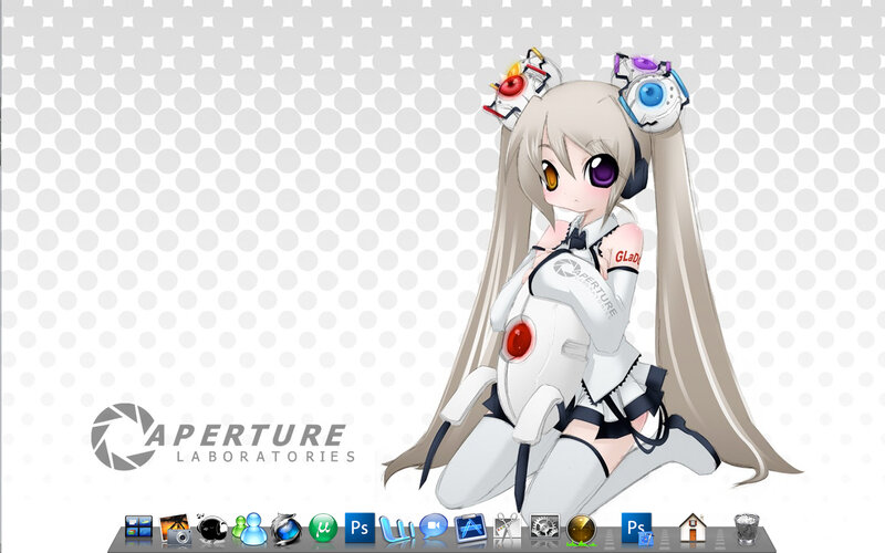Miku in Aperture Lab Suit