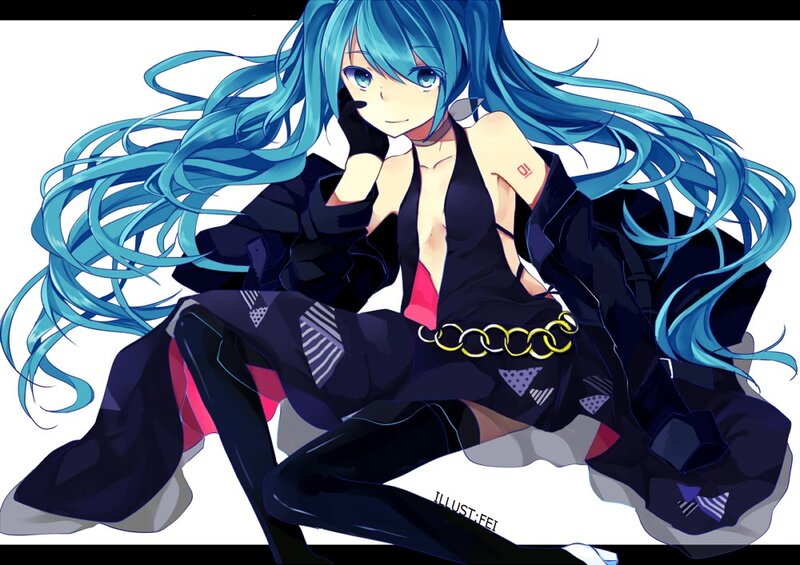 Miku in black outfit